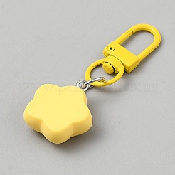 Porte-clés pendentif en résine&nbsp;KEYC-WH0053-024A-05