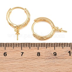 Risultati dell'orecchino a cerchio huggie in ottone con micro pavé di zirconi chiari&nbsp;KK-CBA2DE6-15G