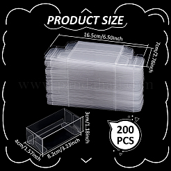 200 Stück faltbare transparente Geschenkboxen aus PVC für Süßigkeiten&nbsp;CON-WA0001-02