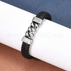 Geflochtenen Lederband Armbänder für Männer&nbsp;BJEW-Z081-18AS