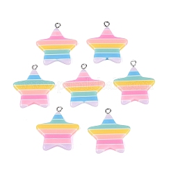 Harzanhänger mit Regenbogensternen&nbsp;CRES-O003-01