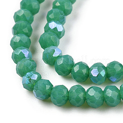 Chapelets de perles en verre opaque de couleur unie&nbsp;EGLA-A034-P2mm-L25