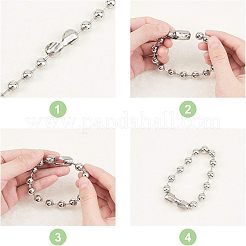 Ensembles de bijoux avec bracelets et colliers en chaîne à billes en acier inoxydable 304&nbsp;SJEW-UN0001-01P