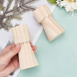 2 Stück Kerzenhalter aus Holz in 2 Stilen&nbsp;AJEW-GF0004-05A