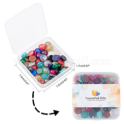 Cabuchones de piedras preciosas naturales y sintéticas&nbsp;G-PH0034-39-WH