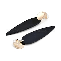 Orecchini a goccia in resina e ottone per donna&nbsp;EJEW-U030-01G-03