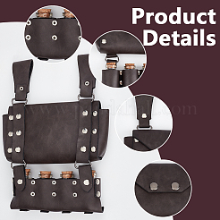Bolsas de cintura con cinturón de pociones mágicas de cuero pu retro&nbsp;AJEW-WH20009-43