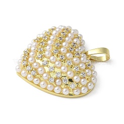 Pendentifs avec zircon cubiques à micro-pavés en laiton&nbsp;KK-P290-07B-G