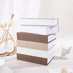 6 Stück 3-farbige Papier- und Leinenverpackungsboxen&nbsp;CON-HY0001-09