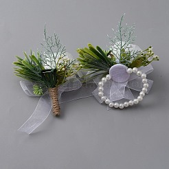 Corsage et broche de poignet en tissu de soie&nbsp;AJEW-WH0248-60