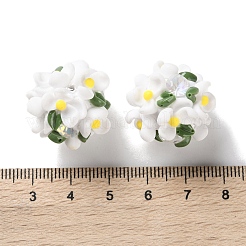 Leuchtende Polymer Clay Strass Blumenkugelperlen&nbsp;CLAY-U002-01F