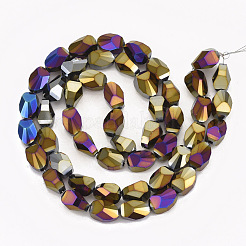 Chapelets de perles en verre électroplaqué&nbsp;EGLA-S176-01-A01