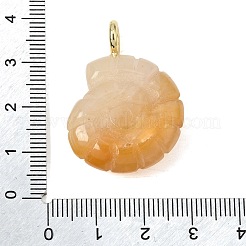 Pendentifs sculptés en jade topaze naturelle&nbsp;X-G-C282-01M