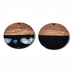 Colgantes de resina opaca y madera de nogal&nbsp;RESI-T035-24-B01