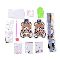 5d bricolage ours motif animal diamant peinture crayon porte-gobelet ornements kits&nbsp;DIY-C020-06