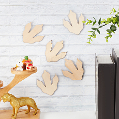 Unfertige Holz-Dinosaurier-Klauen-Ornamente&nbsp;WOOD-WH0027-84