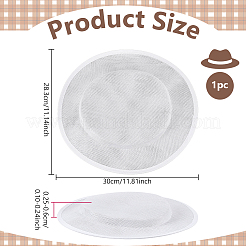 Base plana redonda de imitación de algodón para sombreros tocados de sombrerería&nbsp;FIND-WH0173-460A
