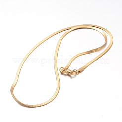 Ionenplattierung (IP) 304 Edelstahl Schlangenketten Halsketten&nbsp;NJEW-F195-01A-G