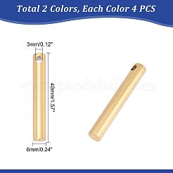 8 Stück 2 Farben Ionenbeschichtung (IP) 304 Edelstahl Charms&nbsp;STAS-UN0037-16