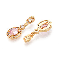Pendentifs avec zircon cubiques à micro-pavés en laiton&nbsp;KK-N263-29A-G