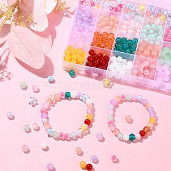 DIY-Sets zur Herstellung von Armbändern aus runden Glas- und Acrylperlen&nbsp;DIY-YW0009-85