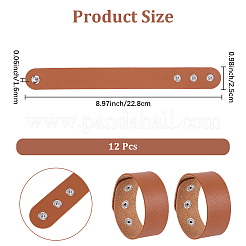 12 bracciale in pvc e cordino di ferro&nbsp;AJEW-CL0002-49B