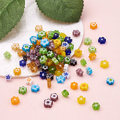 300pcs 10 Farben handgemachte Millefiori Glasperlen&nbsp;LAMP-TA0002-05