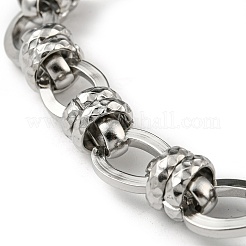 Bracelets à maillons en acier inoxydable 201 faits à la main et anti-ternissement&nbsp;STAS-Z056-13P