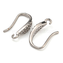 Ganci per orecchini in ottone con zirconi cubici trasparenti&nbsp;KK-R149-21P