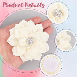 Ornamentzubehör aus Polyester und Strass&nbsp;DIY-WH20063-015C