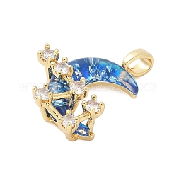 Colgante micropavé cubic zirconia de latón&nbsp;KK-S507-08B-G