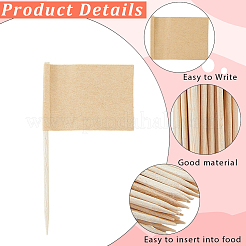 100 stuzzicadenti da cocktail con bandierina di carta&nbsp;DIY-CN0003-57A