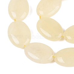 Teñidos naturales blancas abalorios de jade hebras&nbsp;G-N370-01A-17