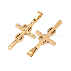 Colgantes de rhinestone de acero inoxidable 304&nbsp;STAS-Z190-12G-01
