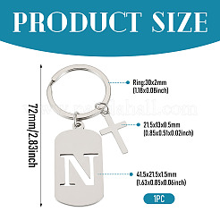 1 porte-clés en acier inoxydable&nbsp;KEYC-TADJ0001-08N
