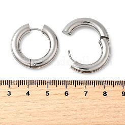 Pendientes de aro huggie de acero inoxidable 202 resistentes al deslustre&nbsp;EJEW-O087-08P-P