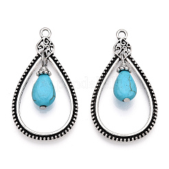 Pendentifs de turquoise synthétique&nbsp;PALLOY-TAC0044-61AS