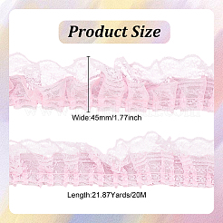 Bordure en dentelle plissée en polyester de 20 m&nbsp;OCOR-HY0001-20A