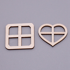 Cabochons creux en bois naturel&nbsp;WOOD-WH0015-65
