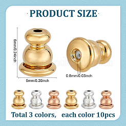 30 paio di orecchini in ottone bicolore con dadi&nbsp;FIND-PH0023-13