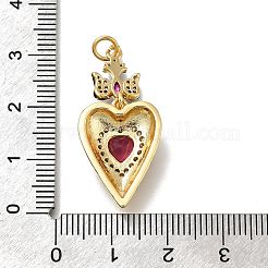 Messing Strass Anhänger&nbsp;KK-V002-05G