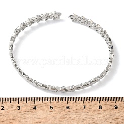 Braccialetti a polsino in ottone a forma di stella per donna&nbsp;BJEW-C144-01A-P
