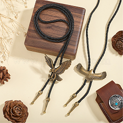 2 stücke 2 arten legierung adler anhänger bolo tie halsketten&nbsp;NJEW-HY0001-16