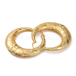 Orecchini a cerchio con anello di ferro e perno in acciaio inossidabile 304 per donna&nbsp;EJEW-U028-07G-02-1