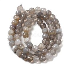 Chapelets de perles en agate à rayures naturelles/agates à bandes&nbsp;G-A246-8mm-02
