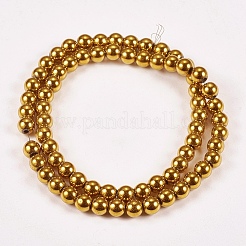 Electroplate non magnetici ematite sintetico fili di perline&nbsp;X-G-J169A-6mm-04