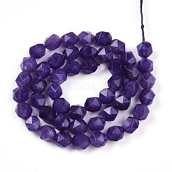 Chapelets de perles en jade blanc naturel teinté&nbsp;G-T139-8mm-46M