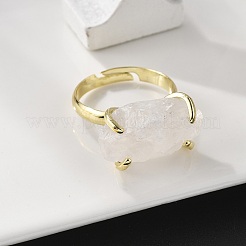 Natürlichen Quarz-Fingerringe&nbsp;RJEW-B122-01G-04