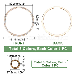 3 juego de 3 manijas de rhinestone de hierro de colores&nbsp;FIND-PH0003-76