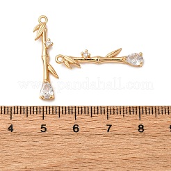 Pendentifs en laiton zircon cubique transparent&nbsp;KK-Z112-27G